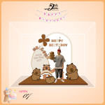Mini - Standee lắp ghép sinh nhật 12cm