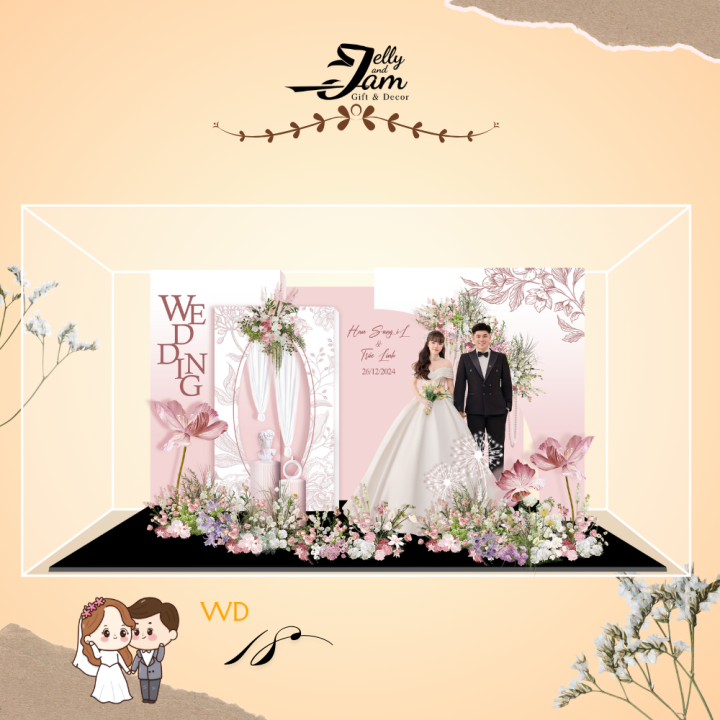 Standee lắp ghép mẫu đám cưới 24cm