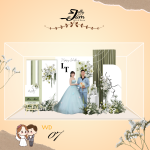 Standee lắp ghép mẫu đám cưới 24cm