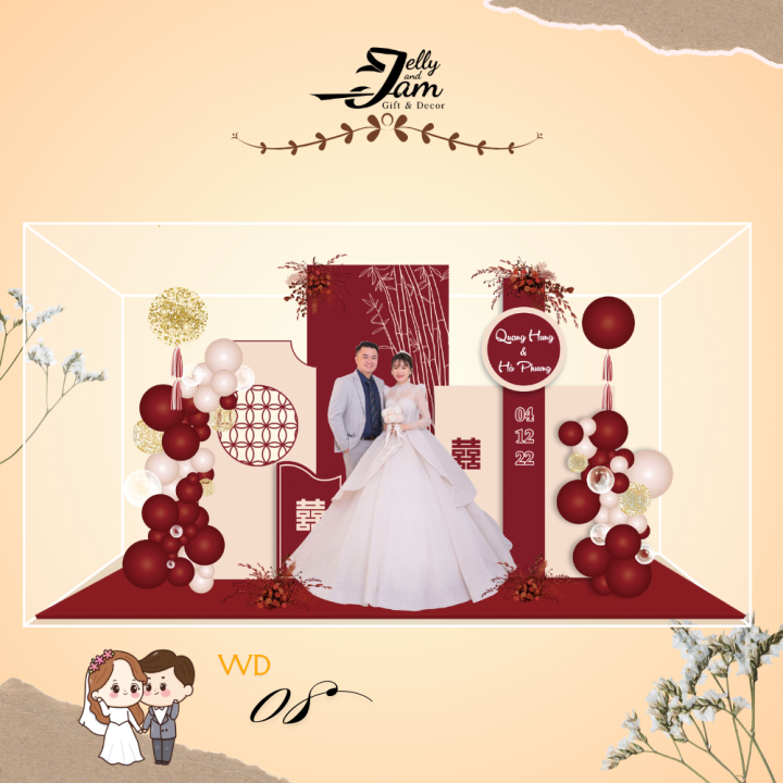 Standee lắp ghép mẫu đám cưới 24cm