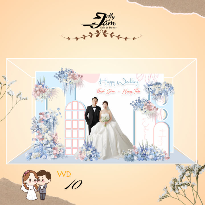Standee lắp ghép mẫu đám cưới 24cm