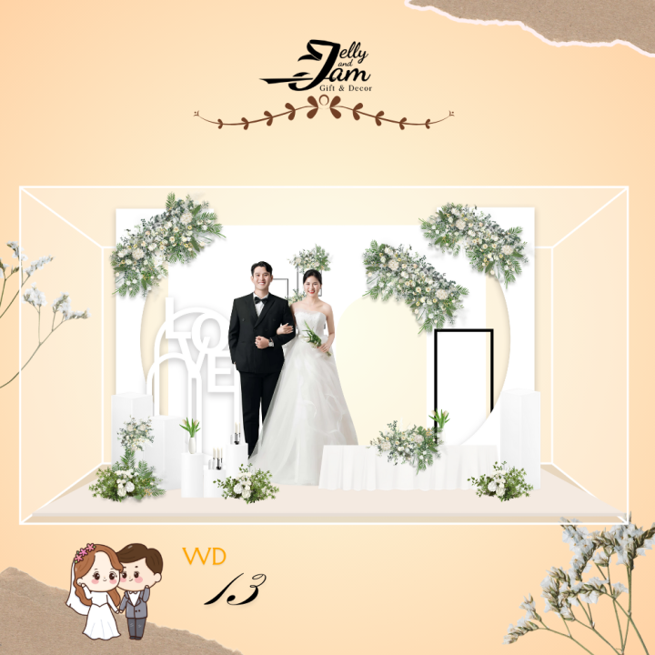 Standee lắp ghép mẫu đám cưới 24cm