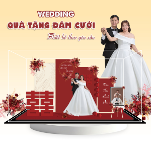 Mô hình lắp ghép chủ đề đám cưới size 24cm - Mẫu WD01 - Jelly and Jam