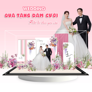 Mô hình lắp ghép chủ đề đám cưới size 24cm - Mẫu WD14 - Jelly and Jam