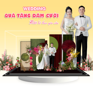 Mô hình lắp ghép chủ đề đám cưới size 24cm - Mẫu WD15 - Jelly and Jam