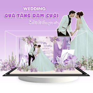 Mô hình lắp ghép chủ đề đám cưới size 24cm - Mẫu WD17 - Jelly and Jam