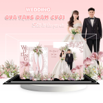 Mô hình lắp ghép chủ đề đám cưới size 24cm - Mẫu WD18 - Jelly and Jam