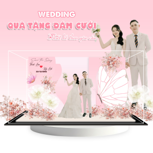 Mô hình lắp ghép chủ đề đám cưới size 24cm - Mẫu WD06 - Jelly and Jam
