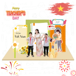 Standee lắp ghép mẫu 20/11 24cm