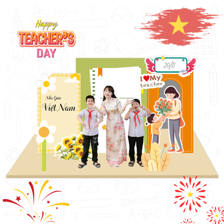 Standee lắp ghép mẫu 20/11 24cm