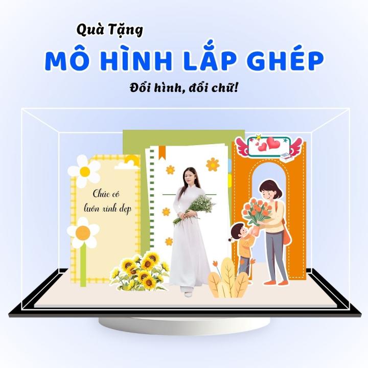 Mô hình lắp ghép chủ đề Nhà giáo size 24cm - Mẫu GV02 - Jelly and Jam