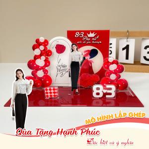 Mô hình lắp ghép chủ đề ngày phụ nữ size 24cm - Mẫu G02- Jelly and Jam