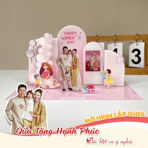 Mô hình lắp ghép chủ đề ngày phụ nữ size 24cm - Mẫu G04 - Jelly and Jam