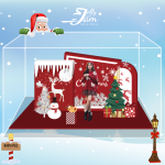 Standee lắp ghép mẫu Noel 24cm