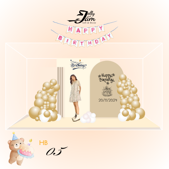 Standee lắp ghép mẫu sinh nhật 24cm