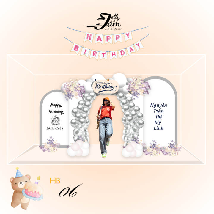 Standee lắp ghép mẫu sinh nhật 24cm