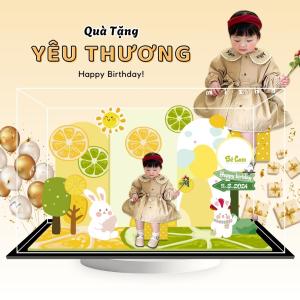 Mô hình lắp ghép chủ đề sinh nhật size 24cm - Mẫu HB01 - Jelly and Jam