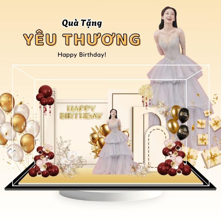 Mô hình lắp ghép chủ đề sinh nhật size 24cm - Mẫu HB02 - Jelly and Jam