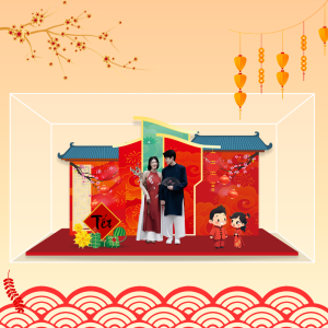 Standee lắp ghép mẫu Tết 24cm