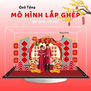 Mô hình lắp ghép chủ đề Tết size 24cm - Mẫu T03- Jelly and Jam
