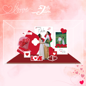 Standee lắp ghép mẫu Valentine 24cm