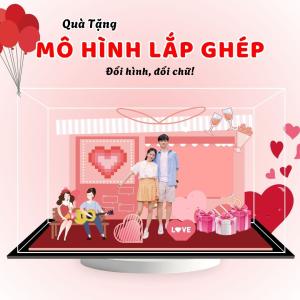 Mô hình lắp ghép chủ đề Valentine size 24cm - Mẫu Y03 - Jelly and Jam