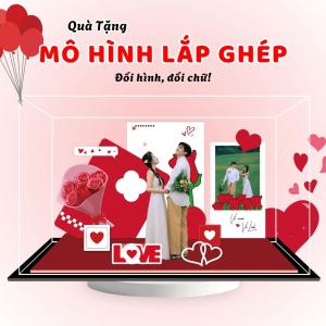 Mô hình lắp ghép chủ đề Valentine size 24cm - Mẫu Y04 - Jelly and Jam