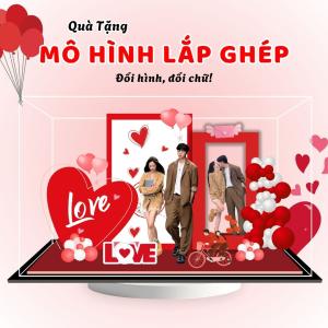 Mô hình lắp ghép chủ đề Valentine size 24cm - Mẫu Y05 - Jelly and Jam